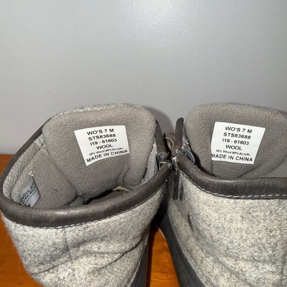 Sperry Womens Wool Duck Boots Size 7M Gray - Picture 6 of 9